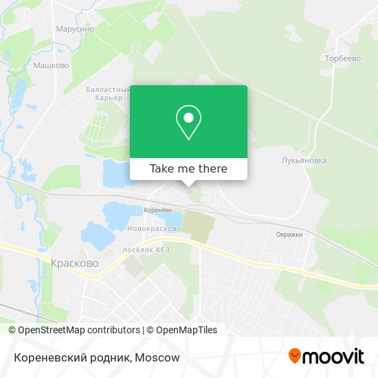 Кореневский родник map