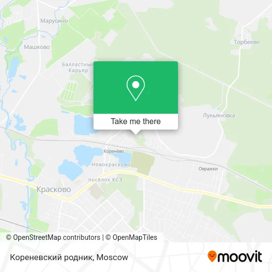 Кореневский родник map