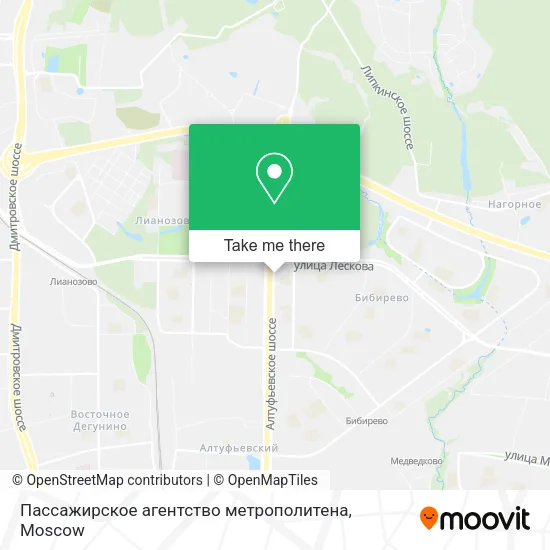 Пассажирское агентство метрополитена map