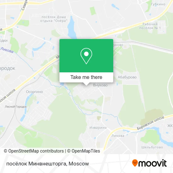 посёлок Минвнешторга map