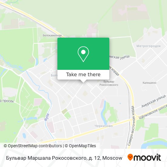 Бульвар Маршала Рокосовского, д. 12 map