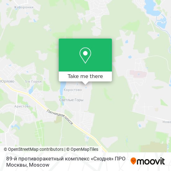 89-й противоракетный комплекс «Сходня» ПРО Москвы map