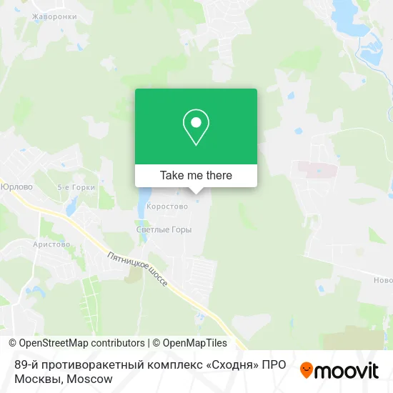 89-й противоракетный комплекс «Сходня» ПРО Москвы map