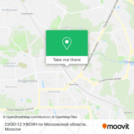 СИЗО-12 УФСИН по Московской области map