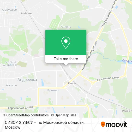 СИЗО-12 УФСИН по Московской области map