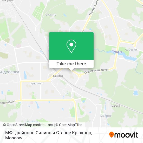 МФЦ районов Силино и Старое Крюково map