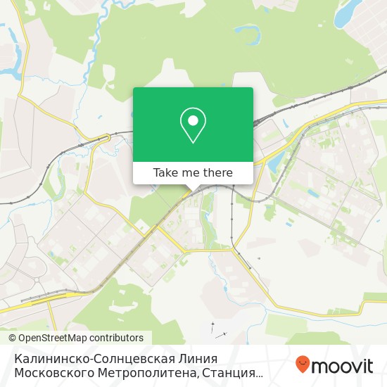 Калининско-Солнцевская Линия Московского Метрополитена, Станция Боровское Шоссе map