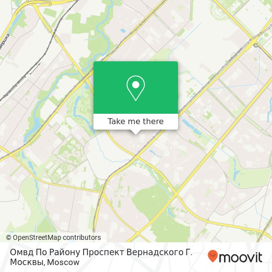 Омвд По Району Проспект Вернадского Г. Москвы map