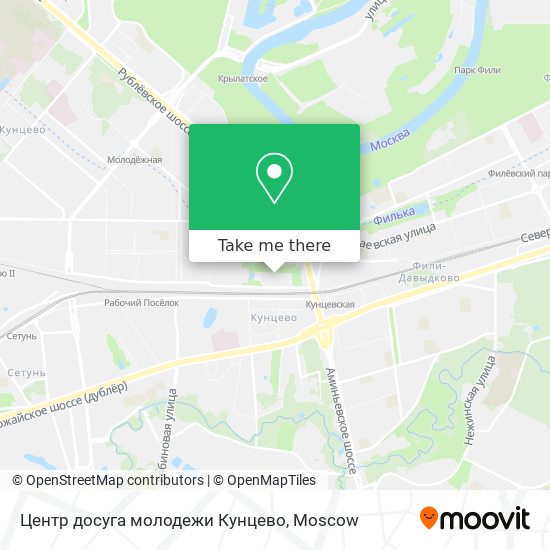 Центр досуга молодежи Кунцево map