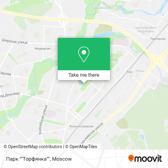 Парк ""Торфянка"" map