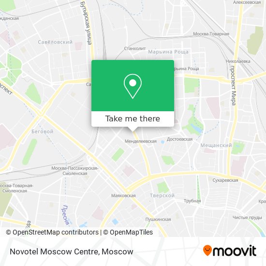 Novotel Moscow Centre map
