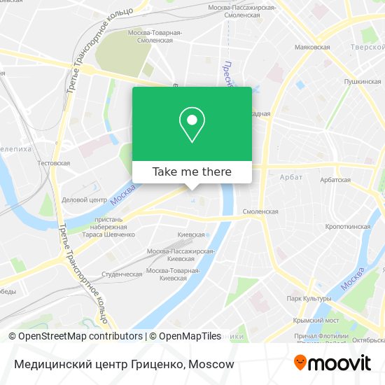 Медицинский центр Гриценко map