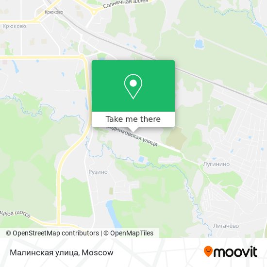 Малинская улица map