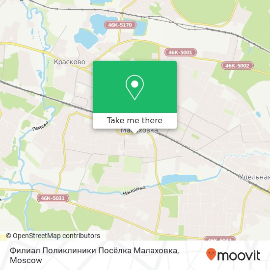 Филиал Поликлиники Посёлка Малаховка map