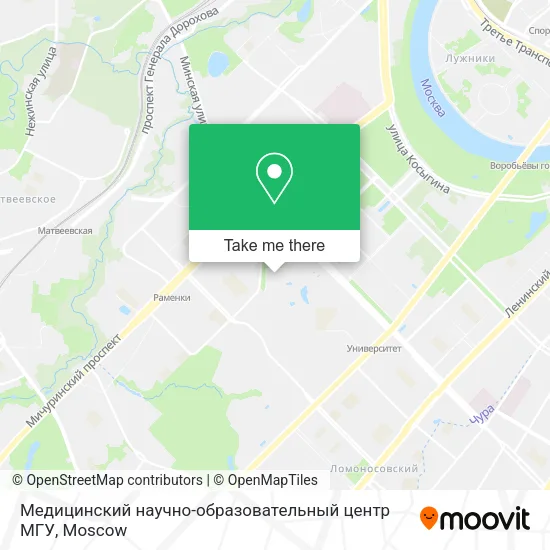 Медицинский научно-образовательный центр МГУ map