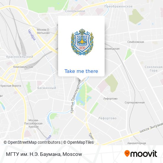 МГТУ им. Н.Э. Баумана map