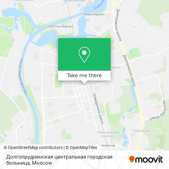 Долгопрудненская центральная городская больница map