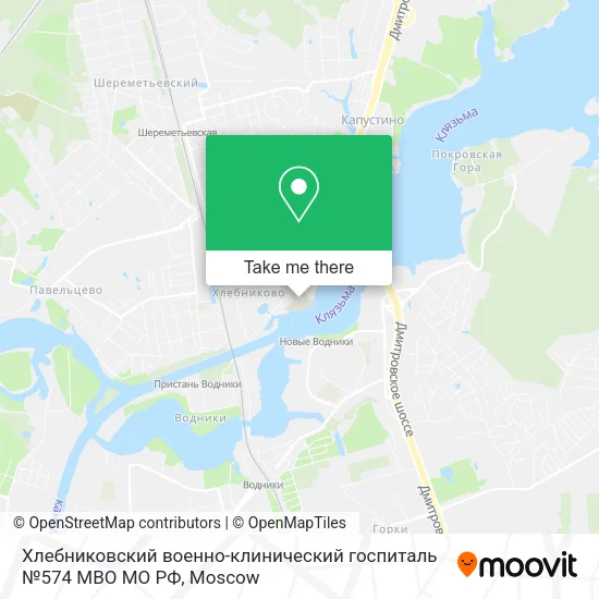 Хлебниковский военно-клинический госпиталь №574 МВО МО РФ map