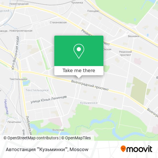 Автостанция ""Кузьминки"" map