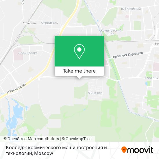 Колледж космического машиностроения и технологий map