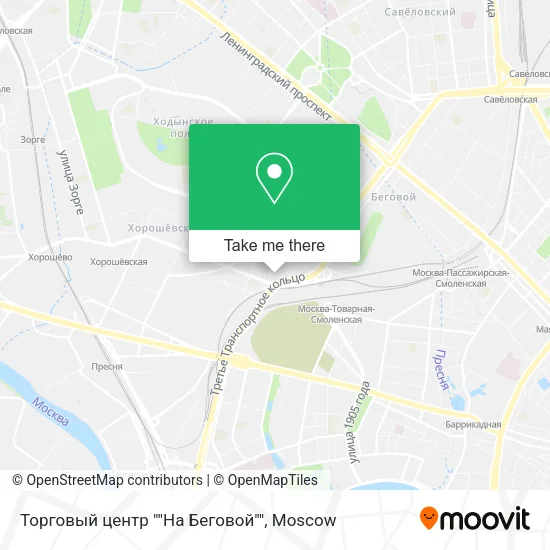 Торговый центр ""На Беговой"" map