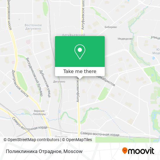Поликлиника Отрадное map