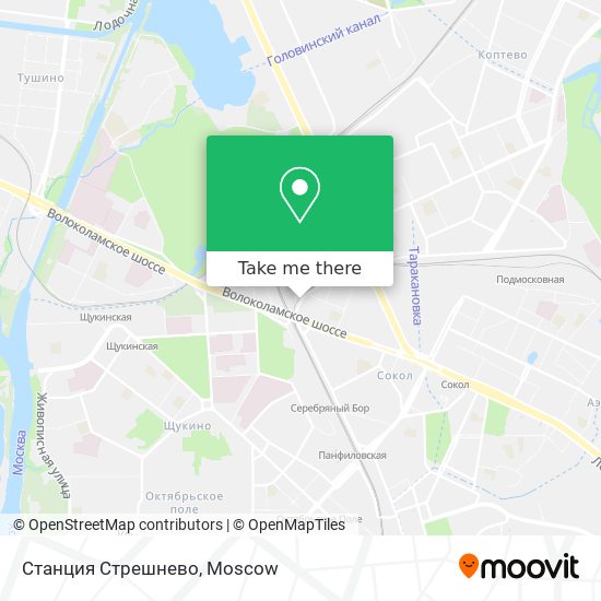 Станция Стрешнево map