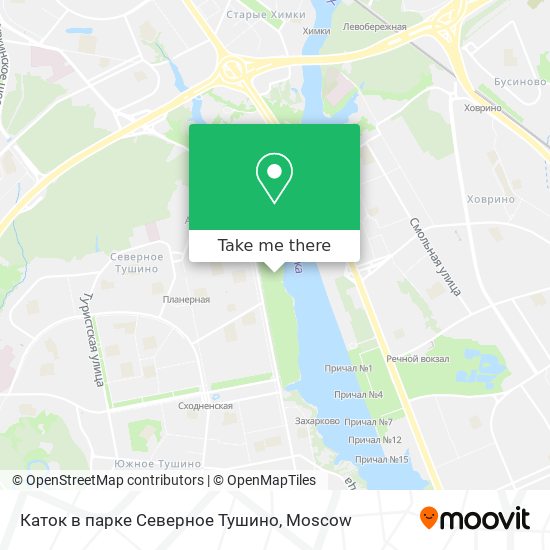 Каток в парке Северное Тушино map