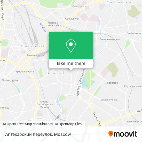 Аптекарский переулок map