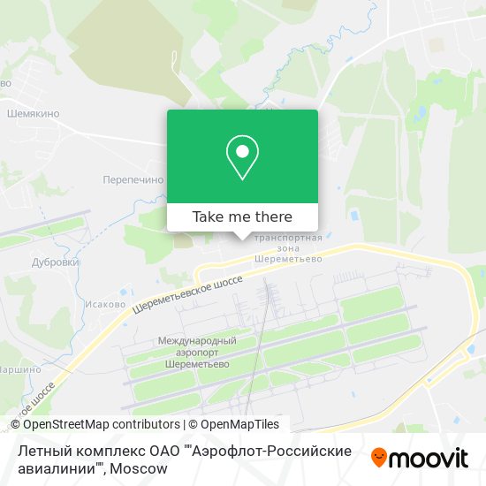 Летный комплекс ОАО ""Аэрофлот-Российские авиалинии"" map