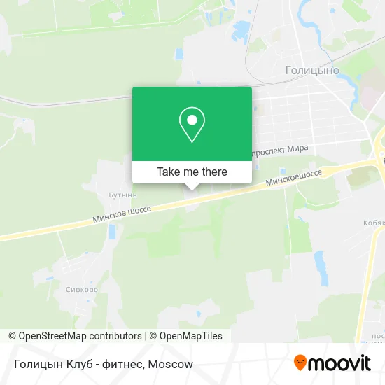 Голицын Клуб - фитнес map