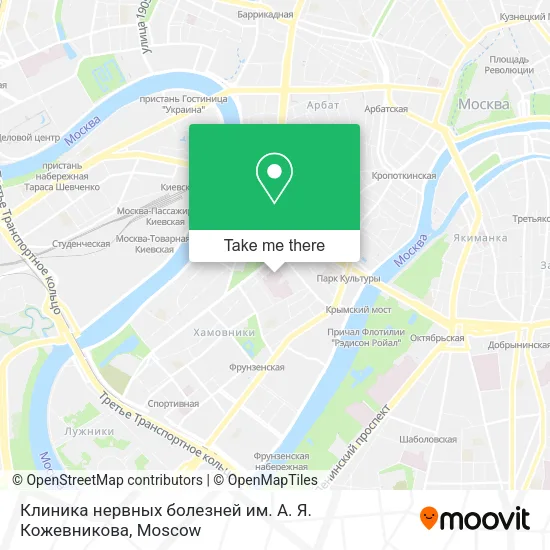Клиника нервных болезней им. А. Я. Кожевникова map