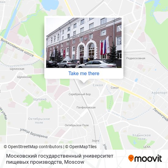 Московский государственный университет пищевых производств map