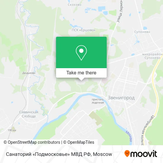 Санаторий «Подмосковье» МВД РФ map