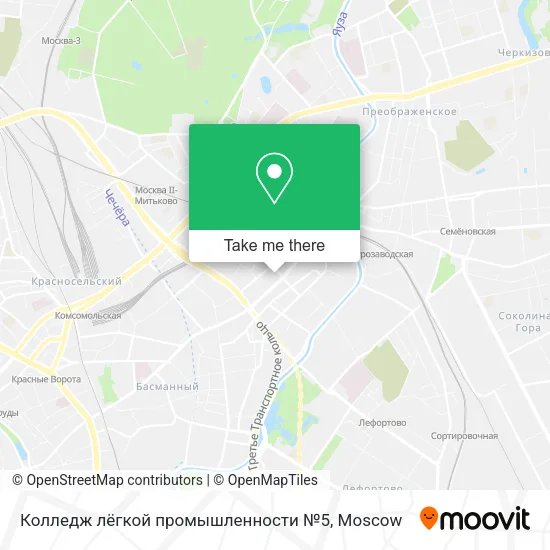 Колледж лёгкой промышленности №5 map