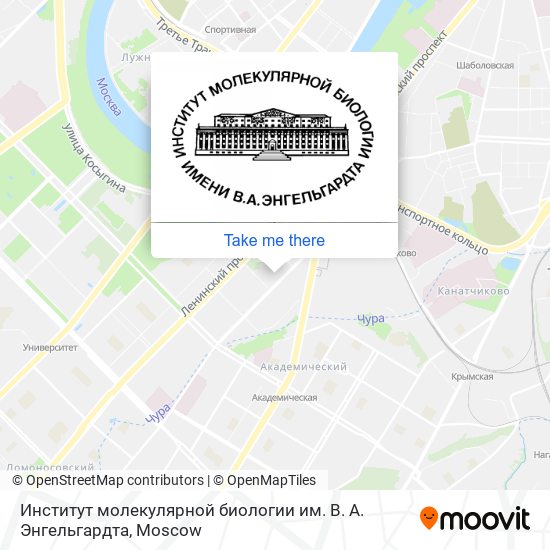Институт молекулярной биологии им. В. А. Энгельгардта map