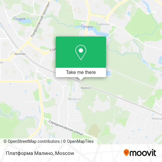Платформа Малино map