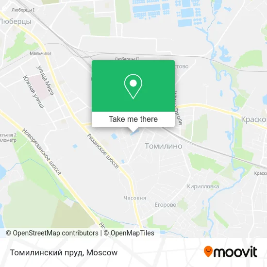 Томилинский пруд map