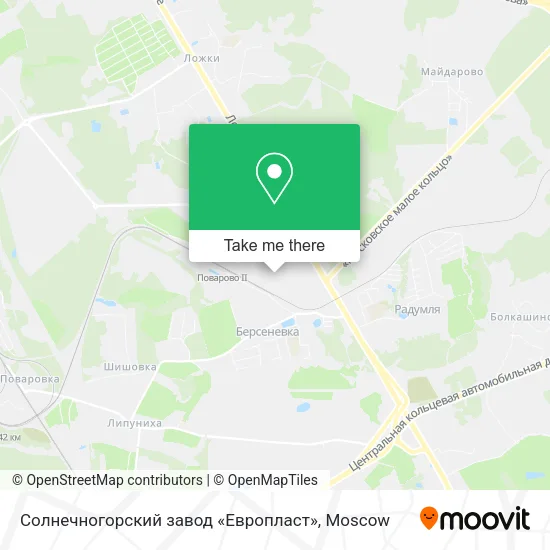 Солнечногорский завод «Европласт» map