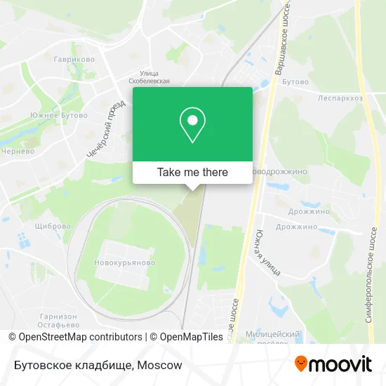 Бутовское кладбище map