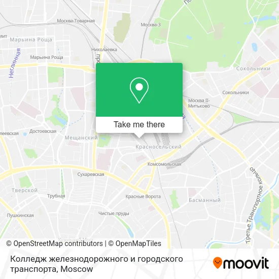 Колледж железнодорожного и городского транспорта map