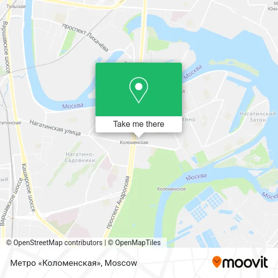 Метро «Коломенская» map