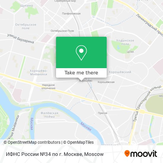 ИФНС России №34 по г. Москве map
