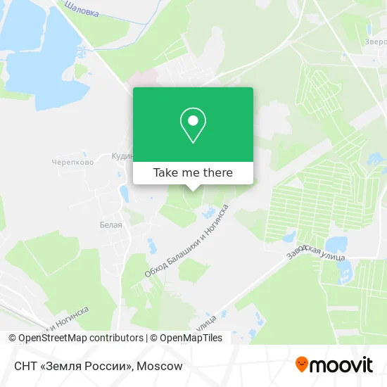 СНТ «Земля России» map