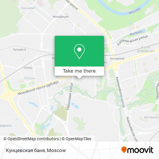 Кунцевская баня map