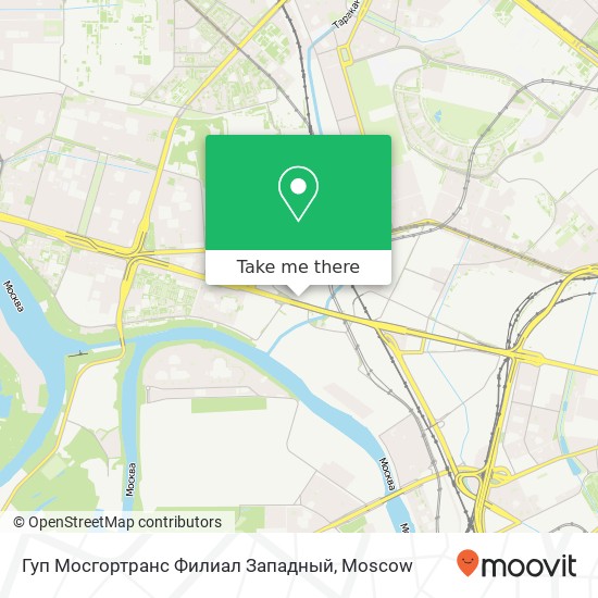 Гуп Мосгортранс Филиал Западный map