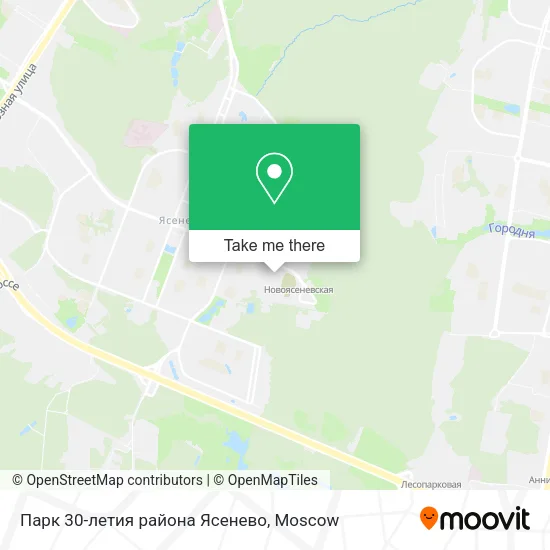 Парк 30-летия района Ясенево map