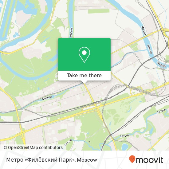 Метро «Филёвский Парк» map