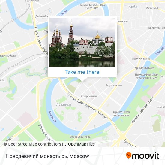 Новодевичий монастырь map