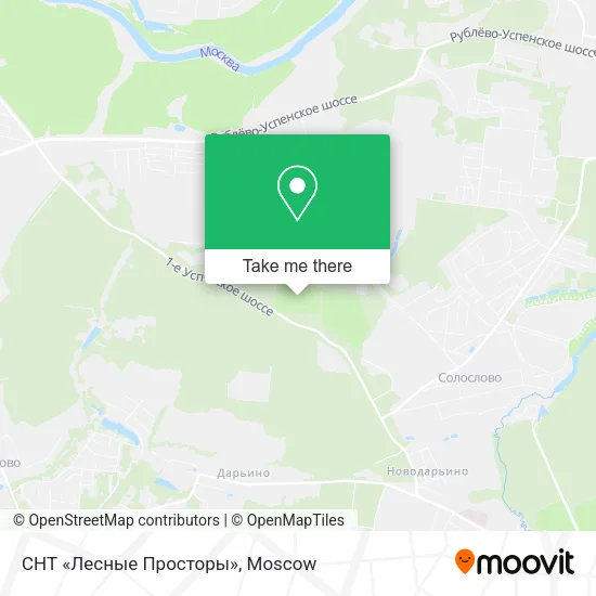 СНТ «Лесные Просторы» map